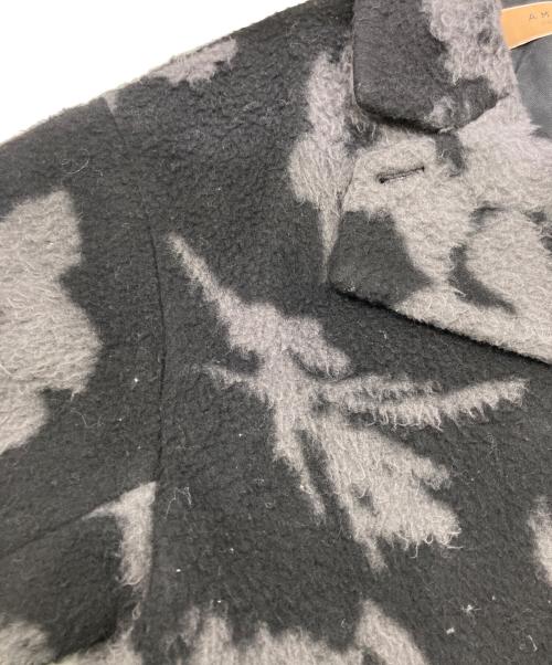 Ameri（アメリ）Ameri (アメリ) UND SHADOW FLOWER WOOL COAT / ウール混コート / 総柄コート ブラック×グレー サイズ:Mの古着・服飾アイテム