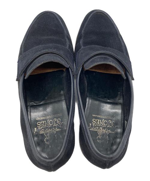 Crockett & Jones（クロケット＆ジョーンズ）Crockett & Jones (クロケット＆ジョーンズ) スウェードコインローファー ブラック サイズ:UK5.5の古着・服飾アイテム