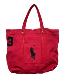 POLO RALPH LAUREN（ポロ・ラルフローレン）の古着「トートバッグ」｜レッド