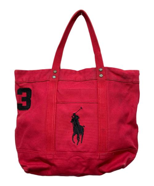 POLO RALPH LAUREN（ポロ・ラルフローレン）POLO RALPH LAUREN (ポロ・ラルフローレン) トートバッグ レッドの古着・服飾アイテム