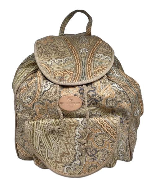 ETRO（エトロ）ETRO (エトロ) ペイズリー柄リュック ベージュの古着・服飾アイテム