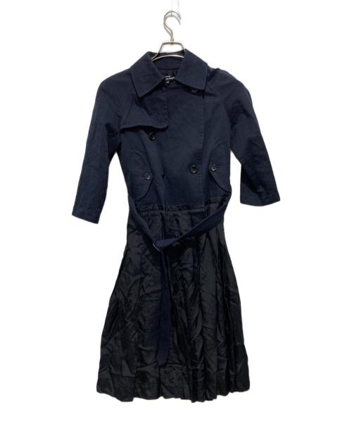 tricot COMME des GARCONS（トリココムデギャルソン）tricot COMME des GARCONS (トリココムデギャルソン) 切替トレンチコート ネイビー サイズ:Mの古着・服飾アイテム