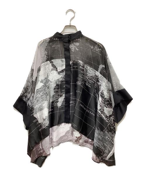 sacai（サカイ）sacai (サカイ) マッププリントスウィングブラウス ブラック サイズ:1の古着・服飾アイテム
