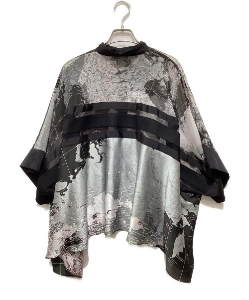 sacai（サカイ）sacai (サカイ) マッププリントスウィングブラウス ブラック サイズ:1の古着・服飾アイテム