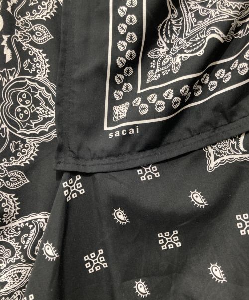 sacai（サカイ）sacai (サカイ) アシンメトリー バンダナラップ スカート ブラックの古着・服飾アイテム