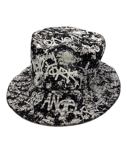 stussy hats（ステューシー）stussy hats (ステューシー) バケットハット ブラック×ホワイトの古着・服飾アイテム