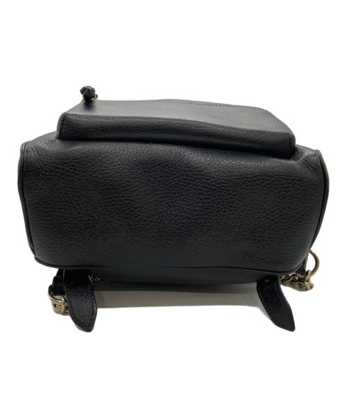 GUCCI（グッチ）GUCCI (グッチ) インターロッキングG レザーチェーンバックパック ブラックの古着・服飾アイテム