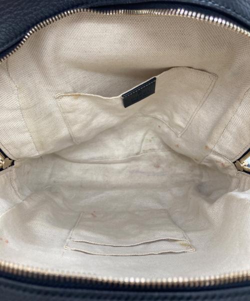 GUCCI（グッチ）GUCCI (グッチ) インターロッキングG レザーチェーンバックパック ブラックの古着・服飾アイテム