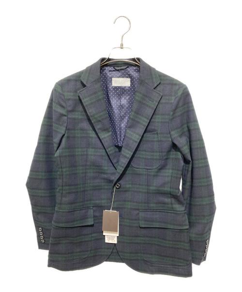 MACKINTOSH PHILOSOPHY（マッキントッシュ フィロソフィー）MACKINTOSH PHILOSOPHY (マッキントッシュ フィロソフィー) チェックテーラードジャケット グリーン×ネイビー サイズ:38R 未使用品の古着・服飾アイテム