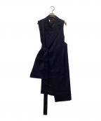 Ujohウジョー）の古着「Asymmetry Tailored Vest」｜ネイビー