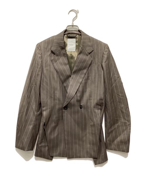 Ujoh（ウジョー）UJOH (ウジョー) Side Slit Jacket ブラウン サイズ:2の古着・服飾アイテム