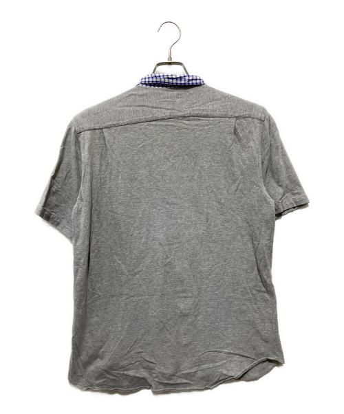 COMME des GARCONS HOMME（コムデギャルソン オム）COMME des GARCONS HOMME (コムデギャルソン オム) 切替半袖シャツ グレー×ブルー サイズ:Ｓの古着・服飾アイテム