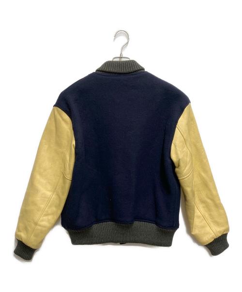 SUGAR CANE（シュガーケーン）SUGAR CANE (シュガーケーン) スタジャン ベージュ×ネイビー サイズ:40の古着・服飾アイテム