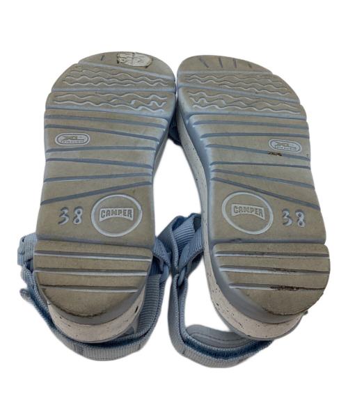 CAMPER（カンペール）CAMPER (カンペール) Oruga Up オルガアップ 厚底 ストラップ ベルクロ サンダル スカイブルー サイズ:38の古着・服飾アイテム