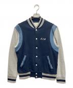 maison kitsuneメゾンキツネ）の古着「スウェットスタジャン」｜ネイビー