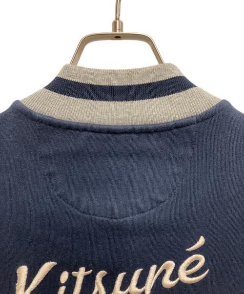 maison kitsune（メゾンキツネ）maison kitsune (メゾンキツネ) スウェットスタジャン ネイビー サイズ:Mの古着・服飾アイテム
