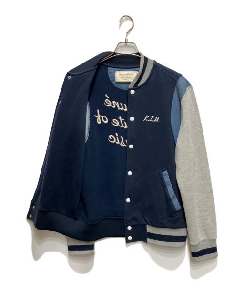 maison kitsune（メゾンキツネ）maison kitsune (メゾンキツネ) スウェットスタジャン ネイビー サイズ:Mの古着・服飾アイテム