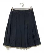 CHANELシャネル）の古着「COCO MARK BUTTONS SILK PLEATS SKIRT ココボタン プリーツ シルクスカート　」｜ブラック