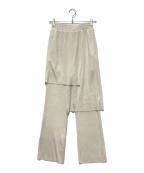 OMMOオーエムエムオー）の古着「LAYERED PLEATS PT」｜ホワイト