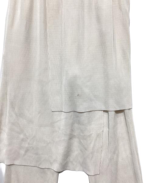 OMMO（オーエムエムオー）OMMO (オーエムエムオー) LAYERED PLEATS PT ホワイト サイズ:36の古着・服飾アイテム