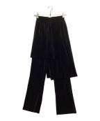 OMMOオーエムエムオー）の古着「LAYERED PLEATS PT」｜ブラック