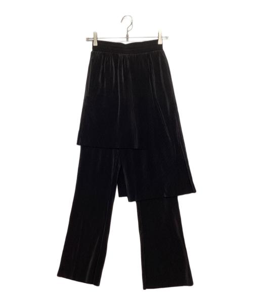 OMMO（オーエムエムオー）OMMO (オーエムエムオー) LAYERED PLEATS PT ブラック サイズ:36の古着・服飾アイテム