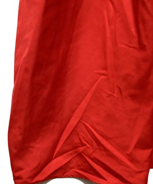 OMMO（オーエムエムオー）OMMO (オーエムエムオー) BALLOON PEPLUM LAYERED OP ブラック×レッド サイズ:M(38)の古着・服飾アイテム