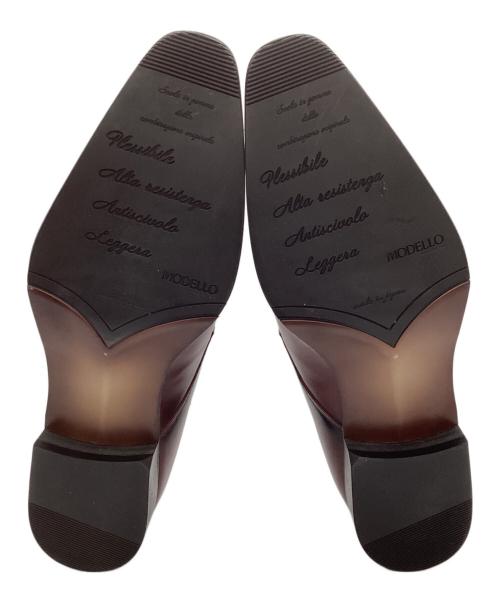 Modello madras（モデロマドラス）Modello madras (モデロマドラス) プレーントゥシューズ ブラウン サイズ:26.5cmの古着・服飾アイテム