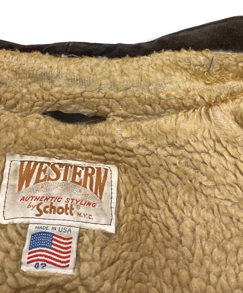 Schott（ショット）Schott (ショット) WESTERN ボアランチジャケット ブラウン サイズ:42の古着・服飾アイテム