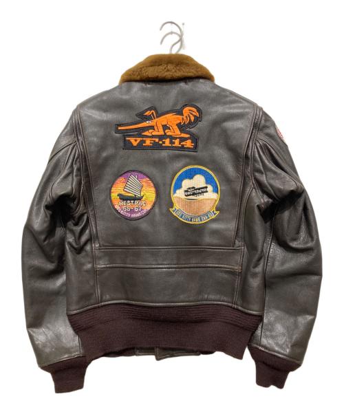 BUZZ RICKSON'S（バズリクソンズ）Buzz Rickson's (バズリクソンズ) G-1 パッチド フライトジャケット ブラック サイズ:36の古着・服飾アイテム