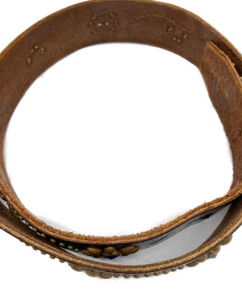 Hollywood Trading Company（ハリウッドトレーディングカンパニー）Hollywood Trading Company (ハリウッドトレーディングカンパニー) ビジュースタッズベルト ブラウン サイズ:32の古着・服飾アイテム