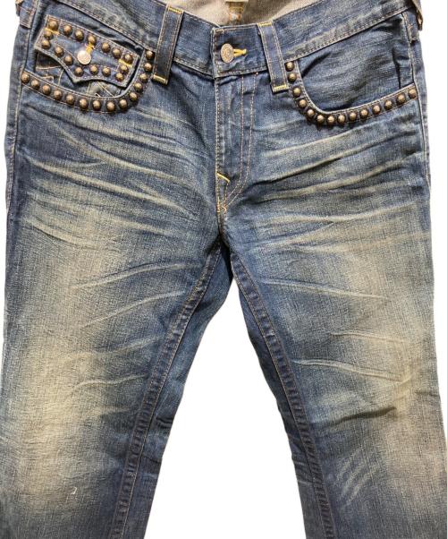 TRUE RELIGION（トゥルー レリジョン）TRUE RELIGION (トゥルー レリジョン) スタッズデニムパンツ インディゴ サイズ:W34の古着・服飾アイテム