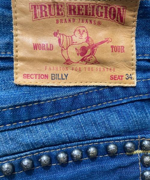 TRUE RELIGION（トゥルー レリジョン）TRUE RELIGION (トゥルー レリジョン) スタッズデニムパンツ インディゴ サイズ:W34の古着・服飾アイテム