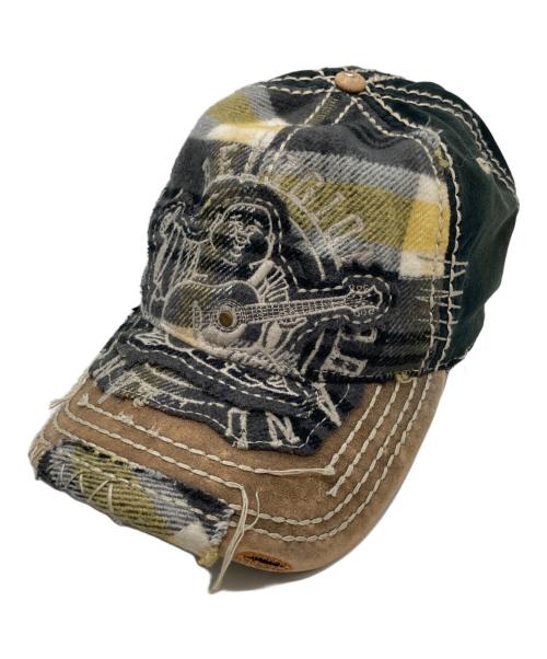 TRUE RELIGION（トゥルー レリジョン）TRUE RELIGION (トゥルー レリジョン) キャップ / ダメージデザインキャップ ブラックの古着・服飾アイテム