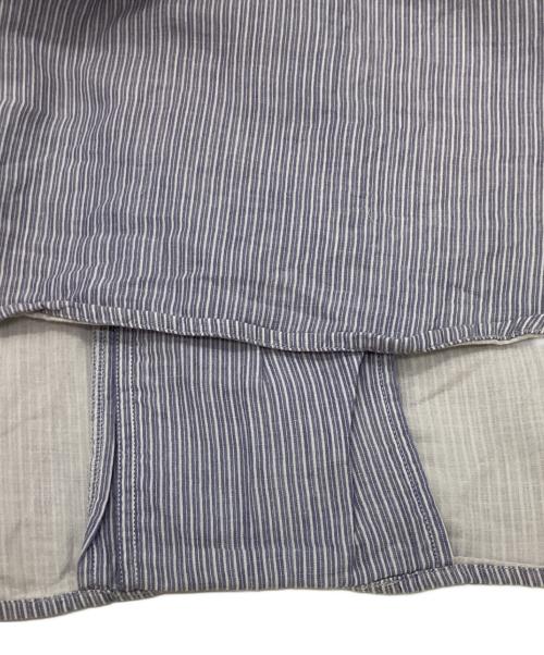 AURALEE（オーラリー）AURALEE (オーラリー) GIZA LIGHT WEIGHT DOUBLE-CLOTH P/O SHIRTS ブルー×ホワイト サイズ:XLの古着・服飾アイテム