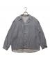 AURALEE（オーラリー）の古着「GIZA LIGHT WEIGHT DOUBLE-CLOTH P/O SHIRTS」｜ブルー×ホワイト
