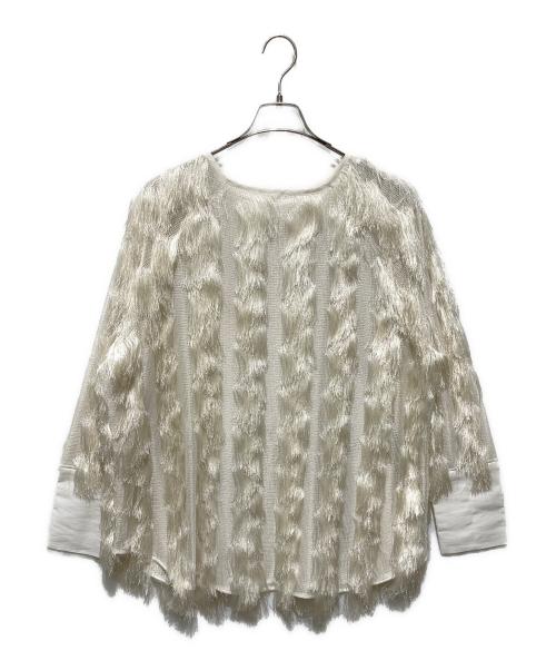 Ameri（アメリ）Ameri (アメリ) FULL FRINGE OVER TOP アイボリー サイズ:FREEの古着・服飾アイテム