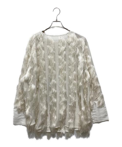 Ameri（アメリ）Ameri (アメリ) FULL FRINGE OVER TOP アイボリー サイズ:FREEの古着・服飾アイテム