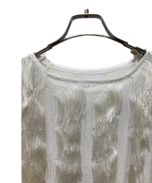 Ameri（アメリ）Ameri (アメリ) FULL FRINGE OVER TOP アイボリー サイズ:FREEの古着・服飾アイテム