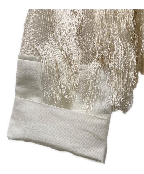 Ameri（アメリ）Ameri (アメリ) FULL FRINGE OVER TOP アイボリー サイズ:FREEの古着・服飾アイテム