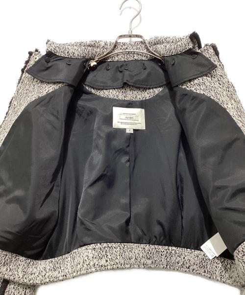 Ameri（アメリ）AMERI (アメリ) TWEED SHORT JACKET ホワイト×ブラック サイズ:FREEの古着・服飾アイテム