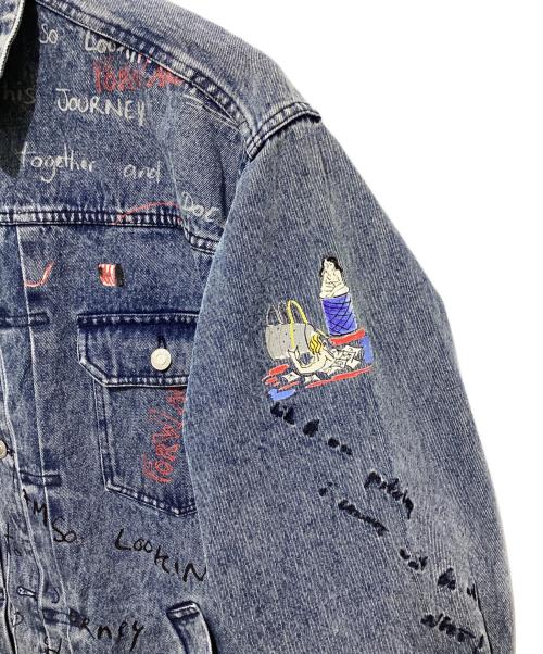 Ameri（アメリ）Ameri (アメリ) Gabrielle 10TH HISTORY JACKET ブルー サイズ:Mの古着・服飾アイテム