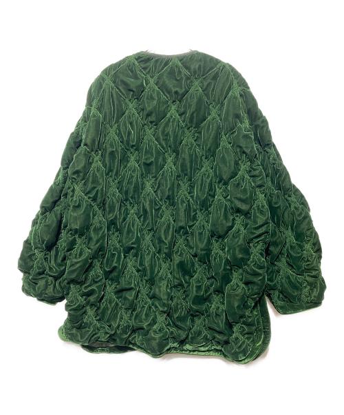 Ameri（アメリ）Ameri (アメリ) ベロア キルティングコート グリーン サイズ:Mの古着・服飾アイテム