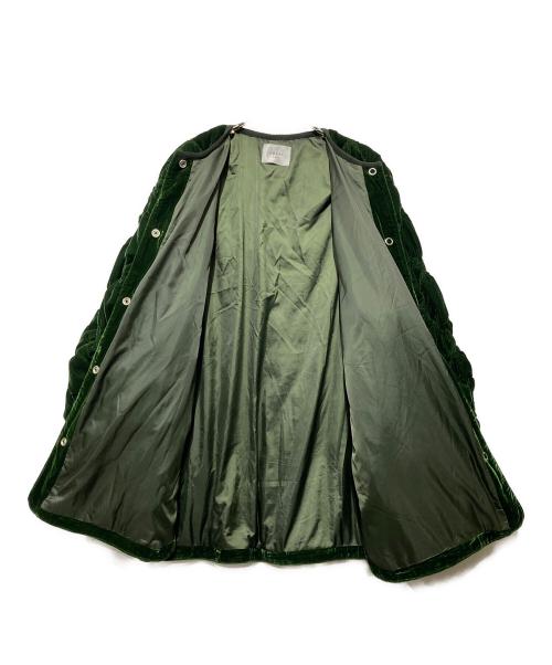 Ameri（アメリ）Ameri (アメリ) ベロア キルティングコート グリーン サイズ:Mの古着・服飾アイテム