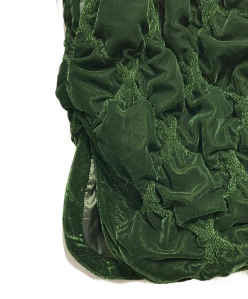 Ameri（アメリ）Ameri (アメリ) ベロア キルティングコート グリーン サイズ:Mの古着・服飾アイテム