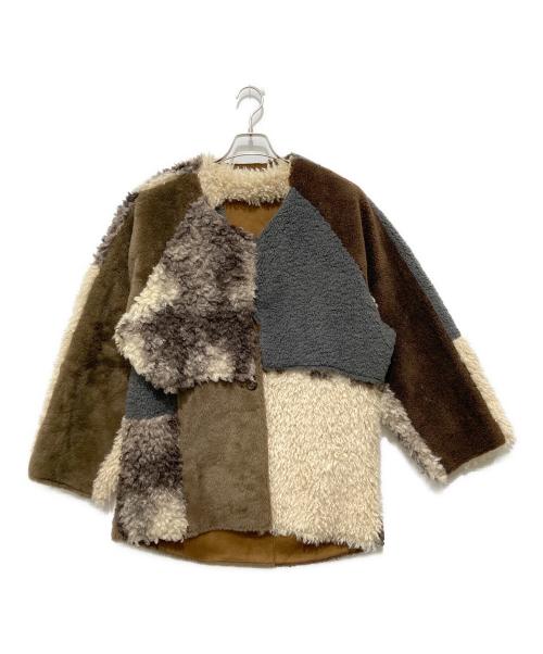 Ameri（アメリ）Ameri (アメリ) MANY WAY VARIOUS BOA JACKET ブラウン サイズ:Mの古着・服飾アイテム