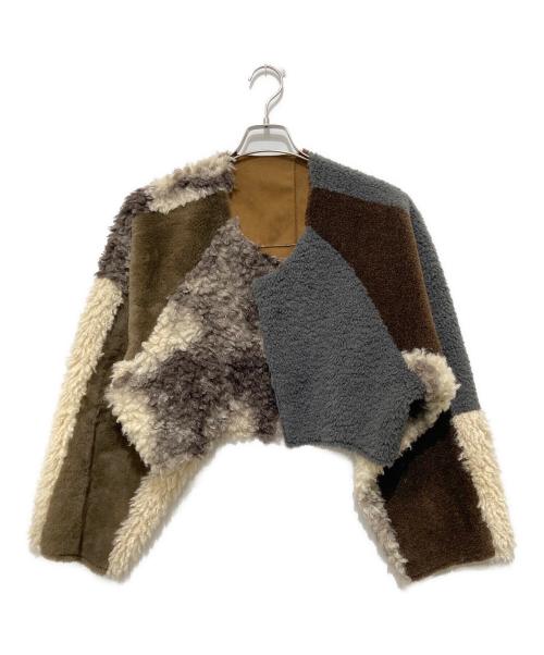 Ameri（アメリ）Ameri (アメリ) MANY WAY VARIOUS BOA JACKET ブラウン サイズ:Mの古着・服飾アイテム