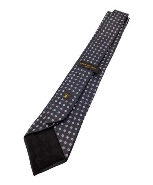 LOUIS VUITTON（ルイ ヴィトン）LOUIS VUITTON (ルイ ヴィトン) ドットネクタイ / モノグラム ネクタイ / シルク ネクタイ グレー サイズ:実寸サイズをご参照ください。の古着・服飾アイテム