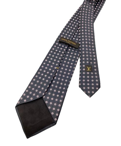 LOUIS VUITTON（ルイ ヴィトン）LOUIS VUITTON (ルイ ヴィトン) ドットネクタイ / モノグラム ネクタイ / シルク ネクタイ グレー サイズ:実寸サイズをご参照ください。の古着・服飾アイテム