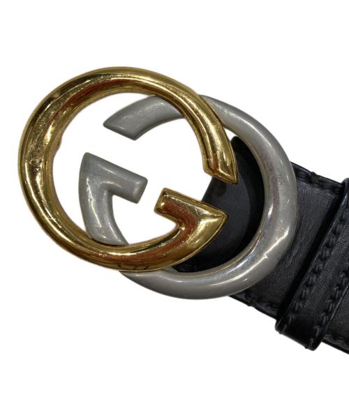 GUCCI（グッチ）GUCCI (グッチ) インターロッキングG バックルベルト ブラック サイズ:95の古着・服飾アイテム